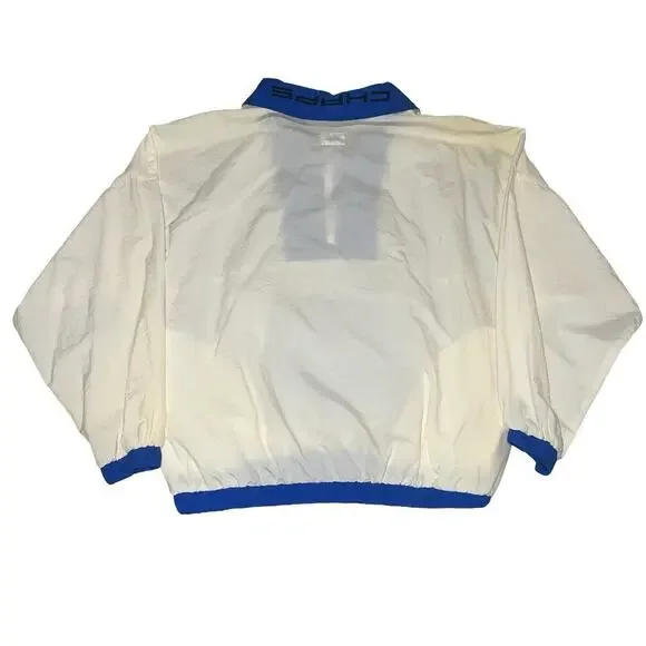 Vintage 90s Chaps Ralph Lauren 1/4 Zip Windbreaker Multicolor Polyester Jacket M - Picture 2 of 7